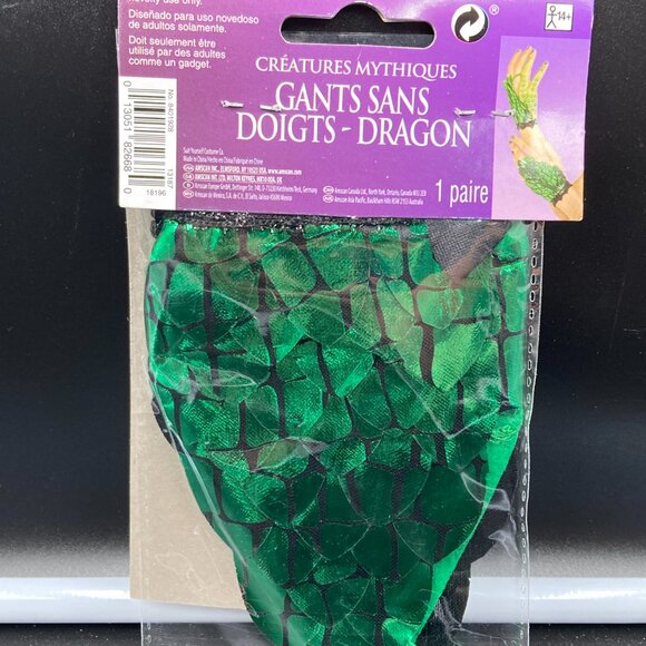 Suit Yourself Emerald Green Dragon Glovelettes 1 Pair - Picture 3 of 3